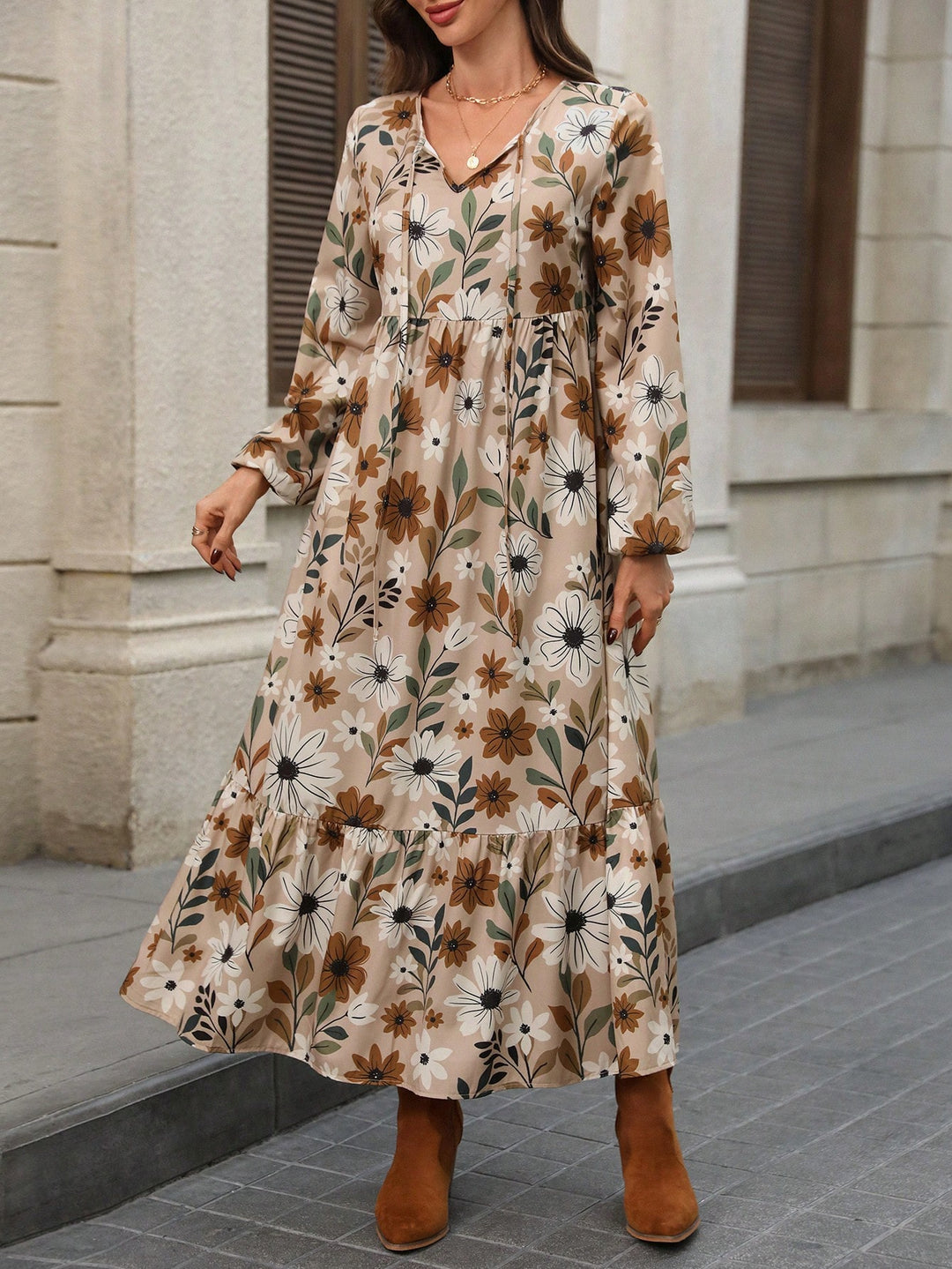Rochie maxi SHEIN, mix culori