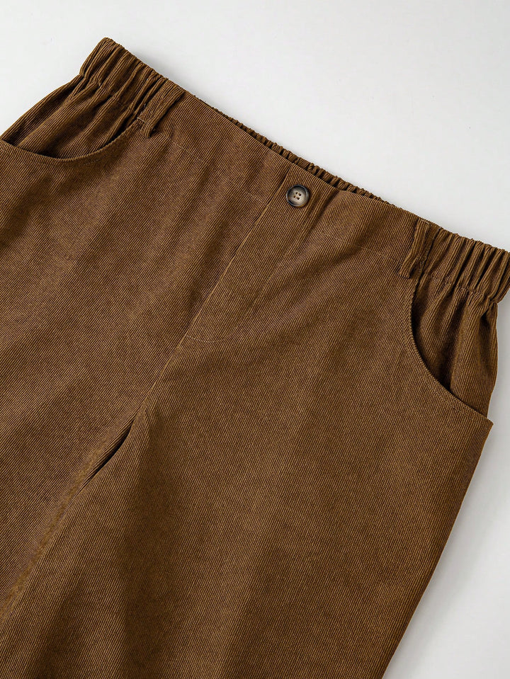 Pantaloni SHEIN, maro