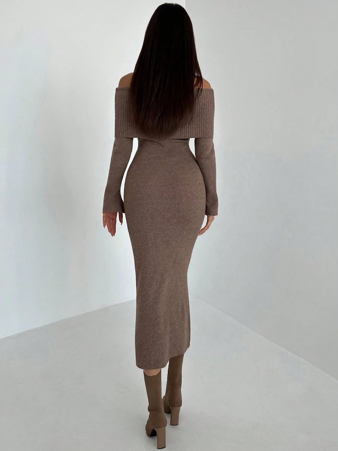 Rochie maxi SHEIN, maro