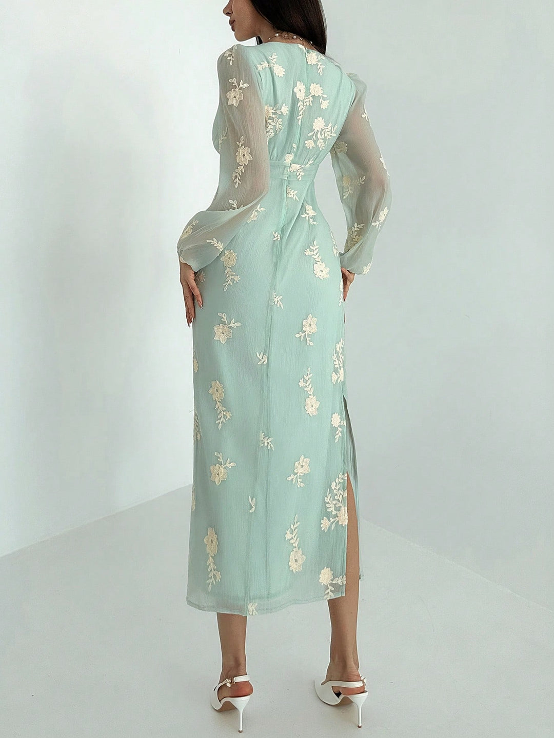 Rochie maxi SHEIN, bej