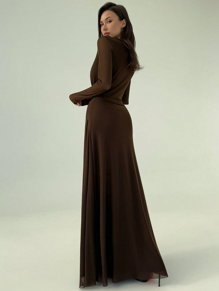 Rochie maxi SHEIN, maro