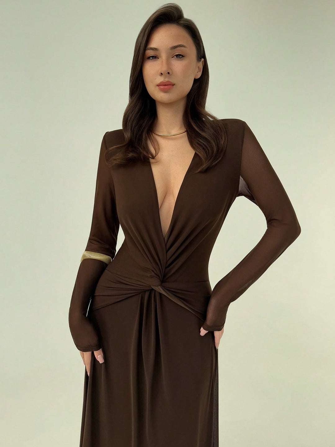 Rochie maxi SHEIN, maro