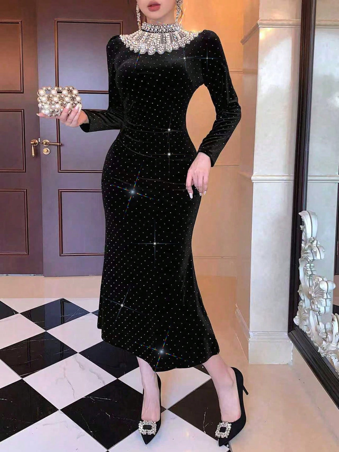 Rochie maxi SHEIN, negru