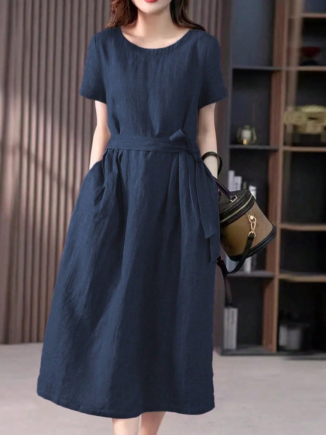 Rochie midi SHEIN, albastru