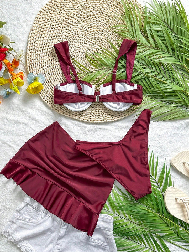 Set bikini SHEIN, roșu