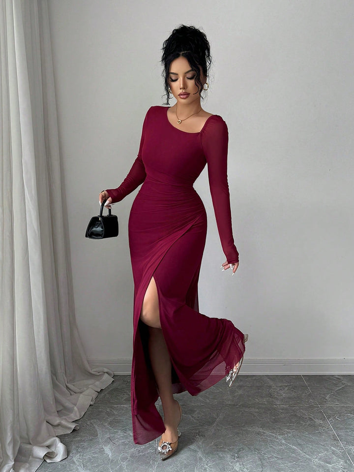 Rochie midi SHEIN, vișiniu