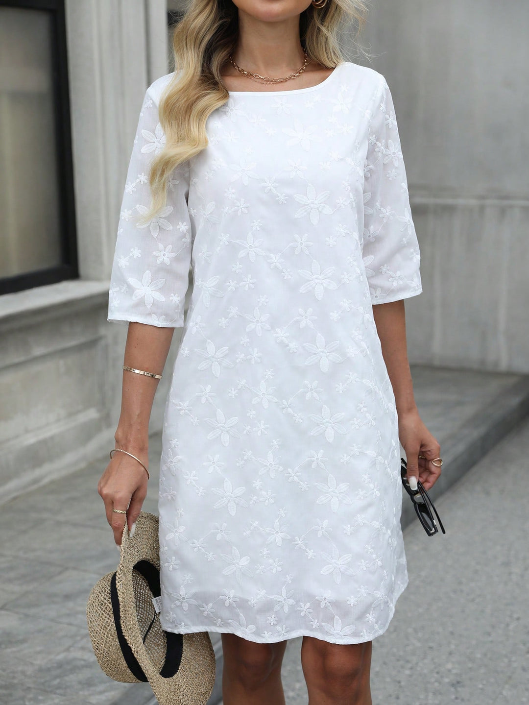 Rochie scurtă SHEIN, alb