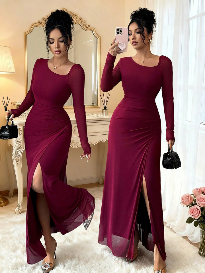 Rochie midi SHEIN, vișiniu
