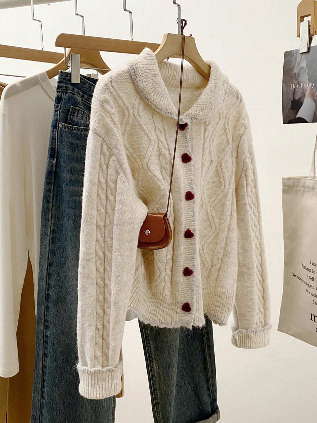 Cardigan SHEIN, bej