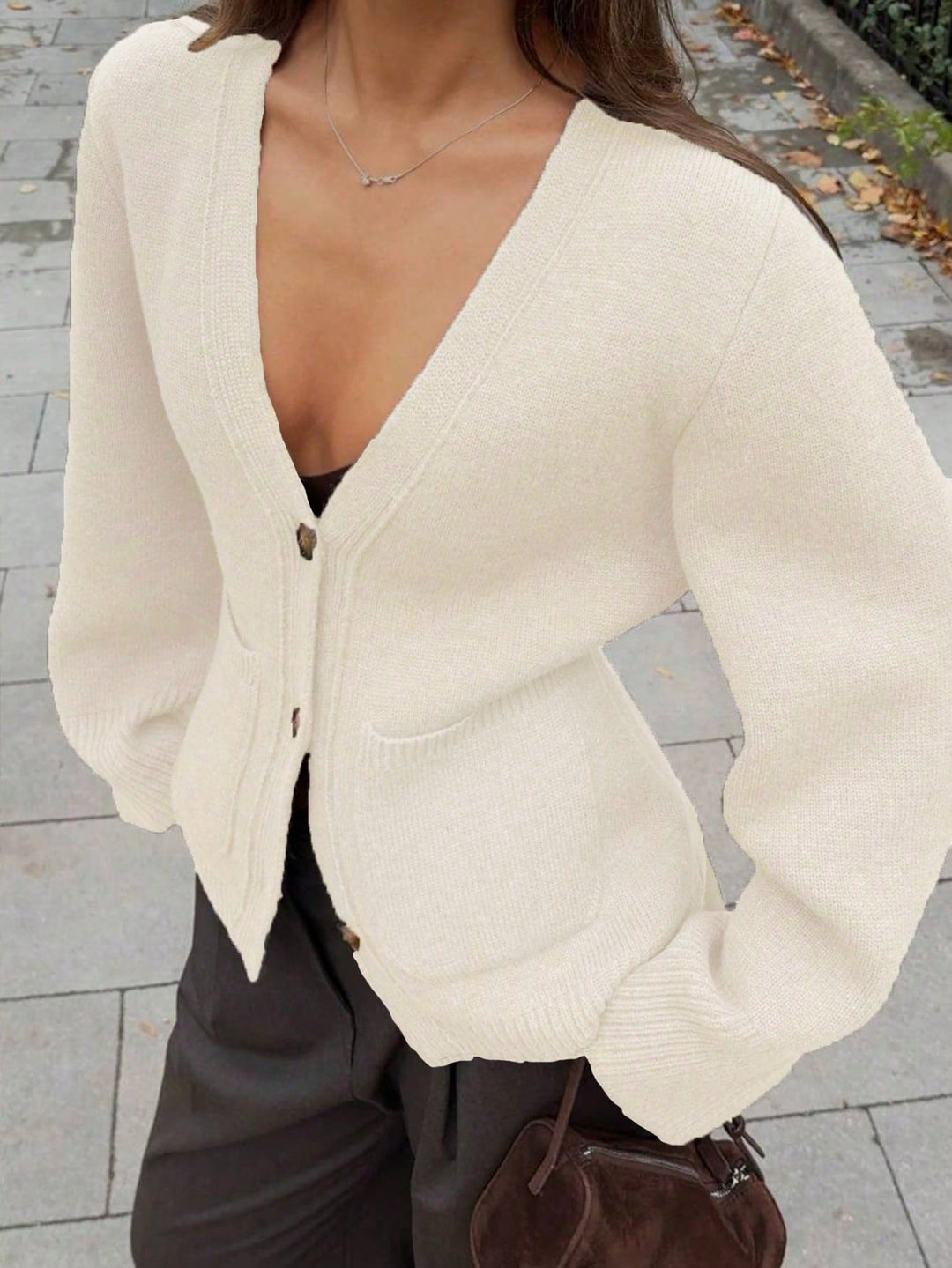 Cardigan SHEIN, alb