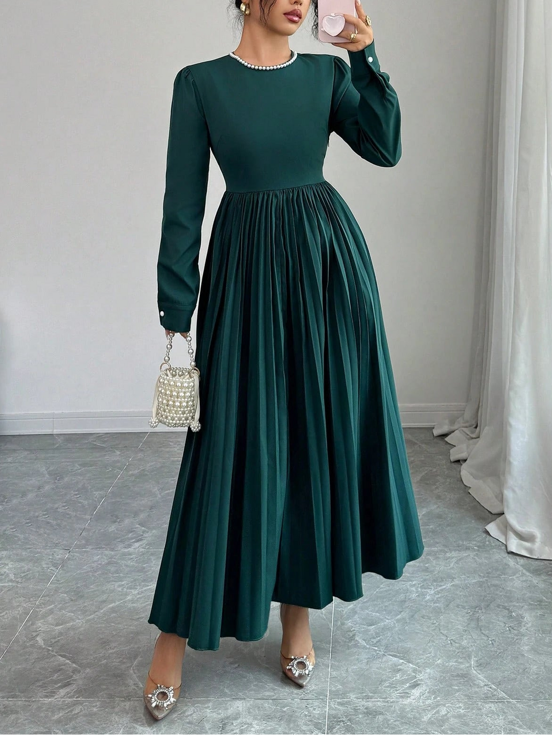 Rochie maxi SHEIN, verde