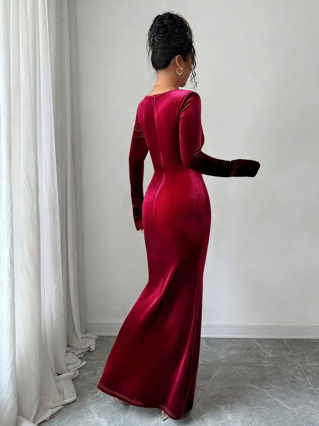 Rochie maxi Shein, vișiniu
