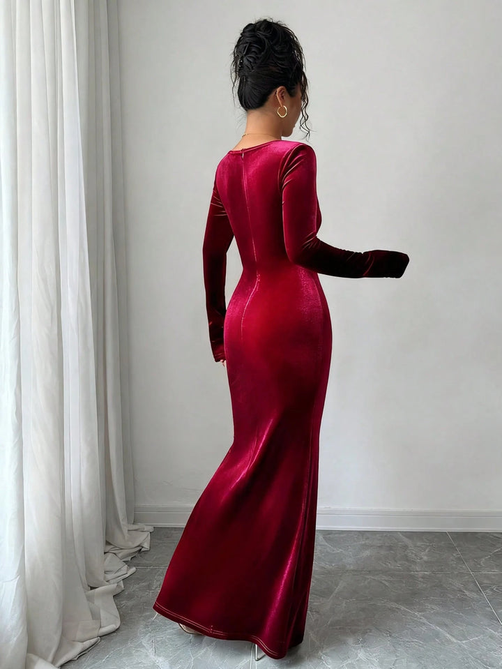 Rochie maxi Shein, vișiniu