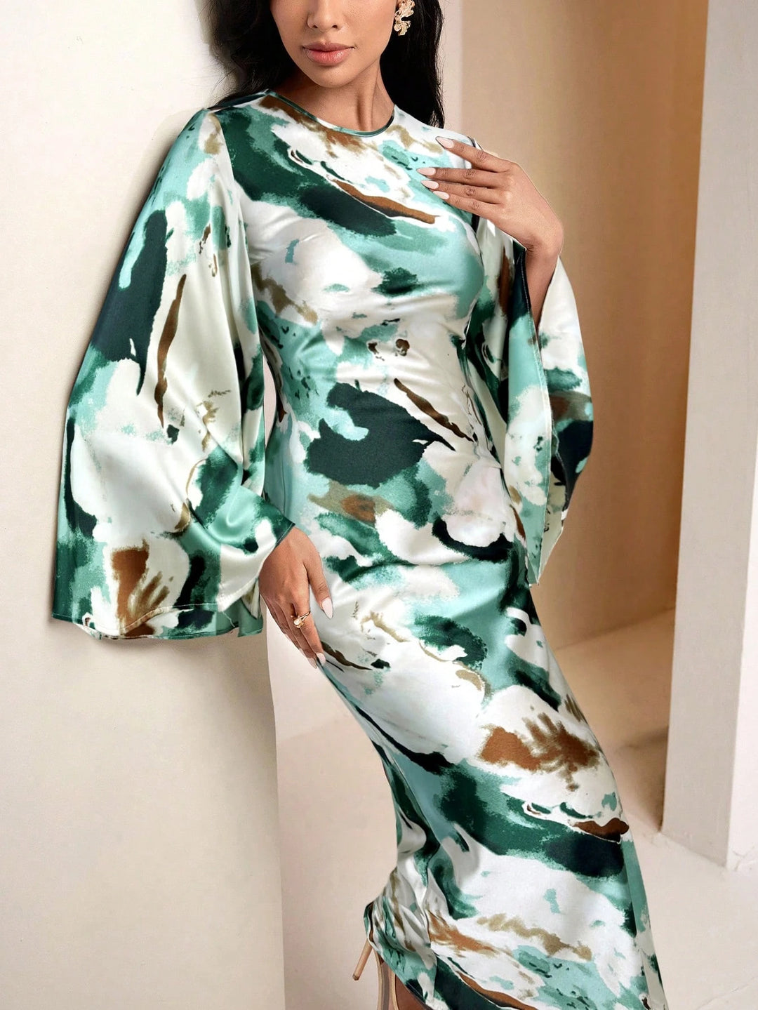 Rochie maxi Shein, mix culori