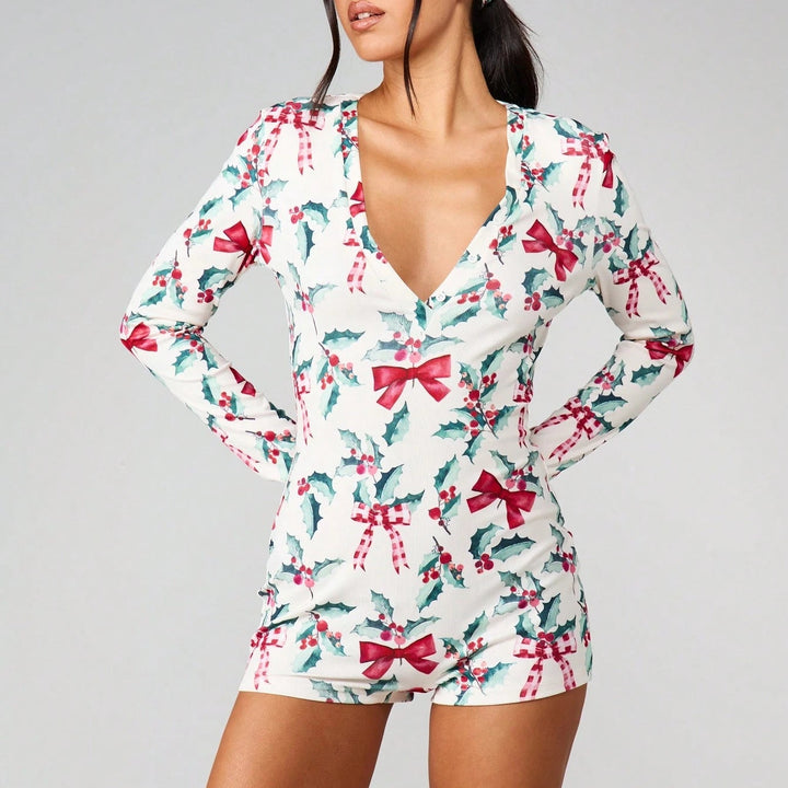 Salopetă de pijama SHEIN, crem
