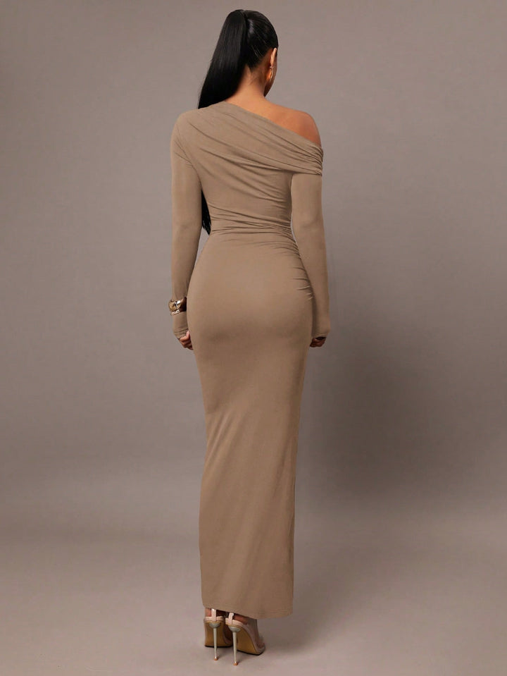 Rochie maxi SHEIN, bej