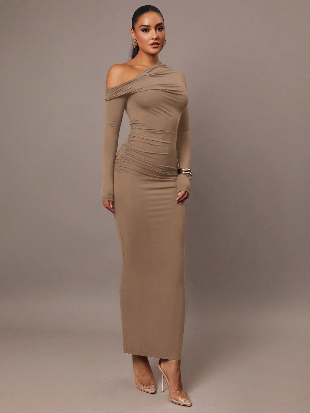 Rochie maxi SHEIN, bej