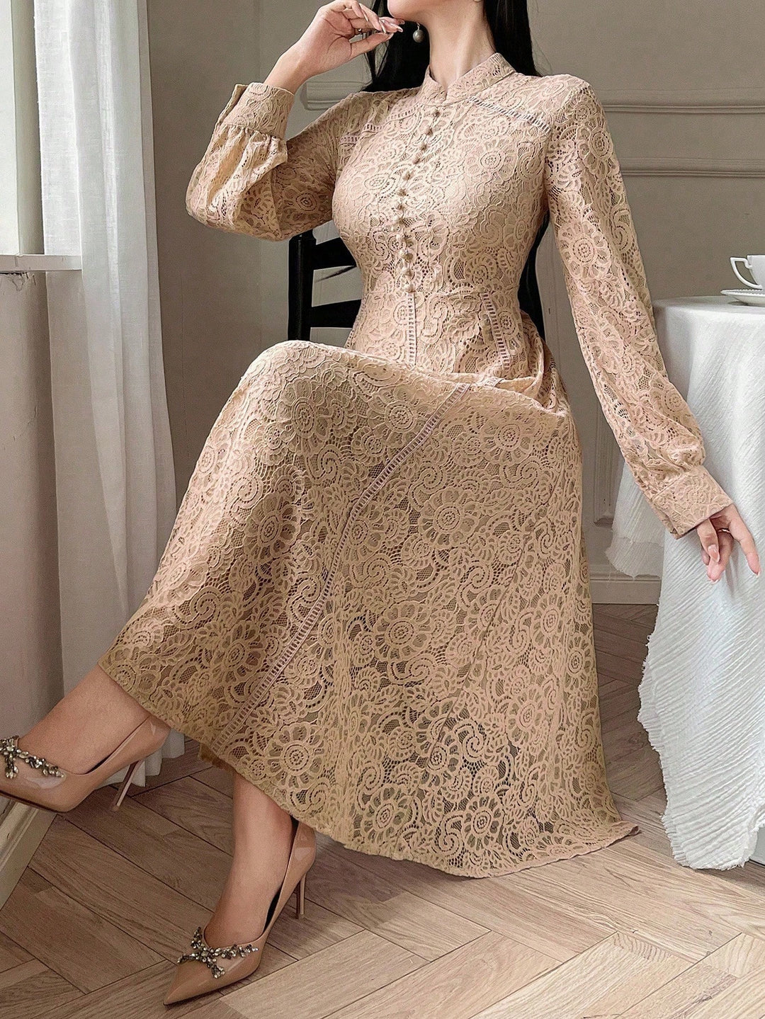 Rochie maxi SHEIN, maro