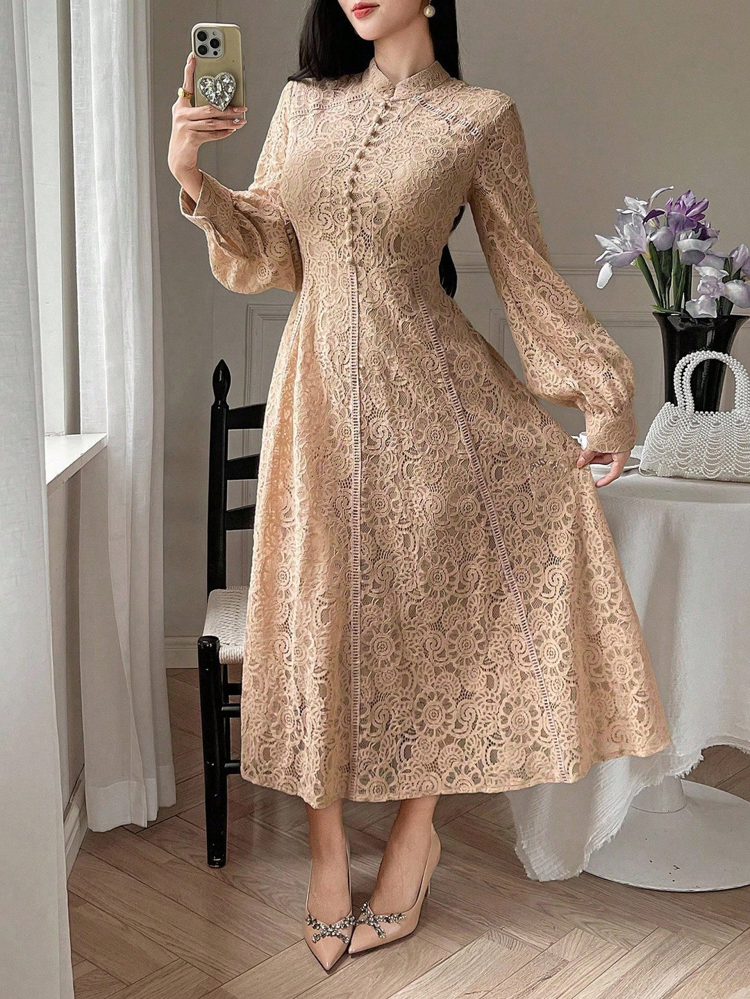 Rochie maxi SHEIN, maro