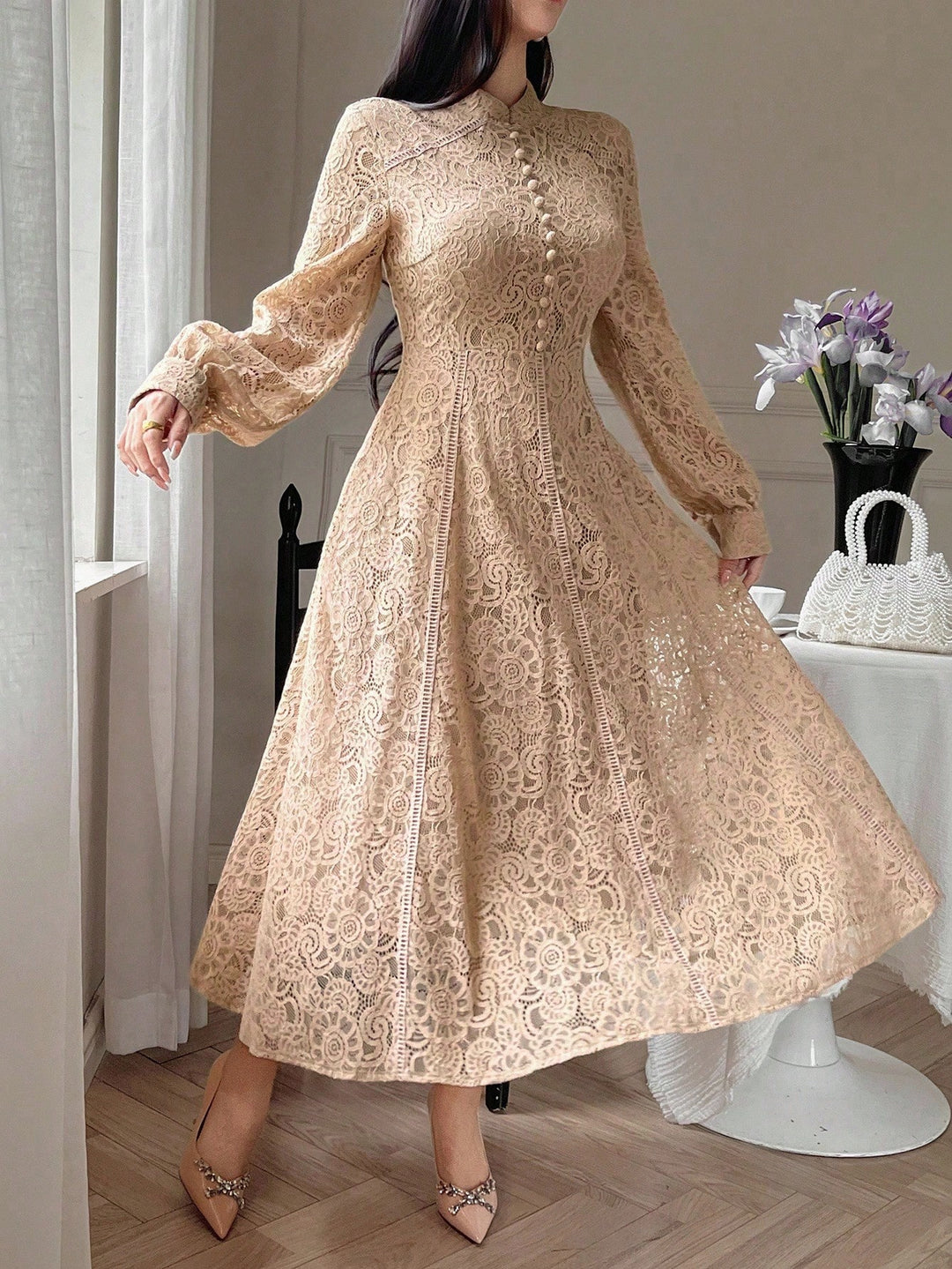 Rochie maxi SHEIN, maro