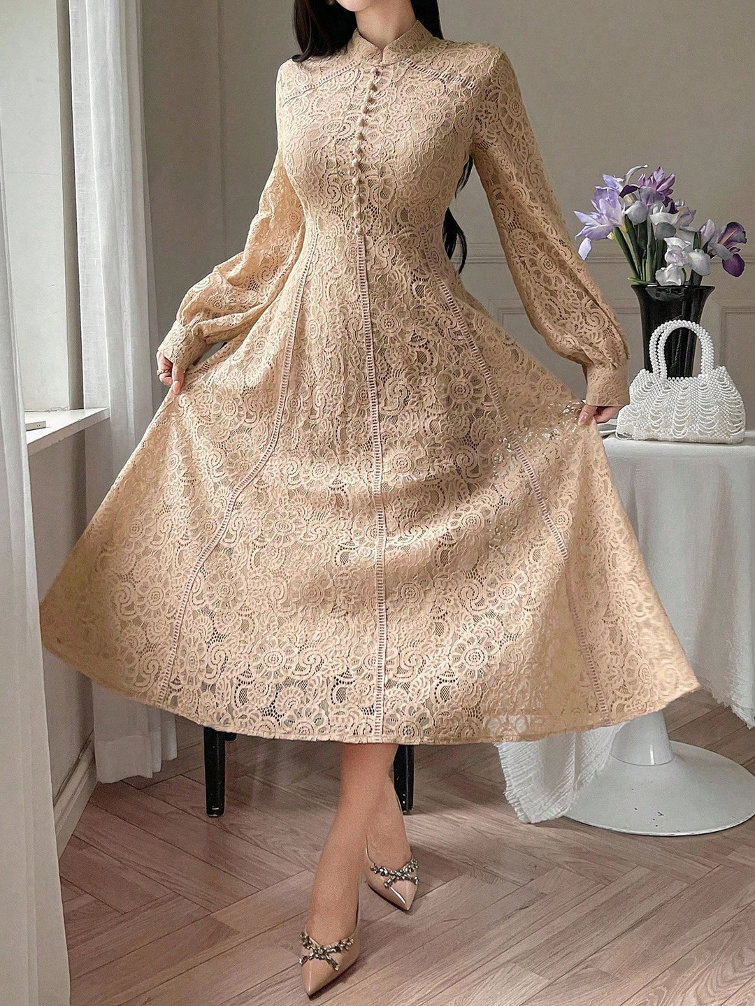 Rochie maxi SHEIN, maro