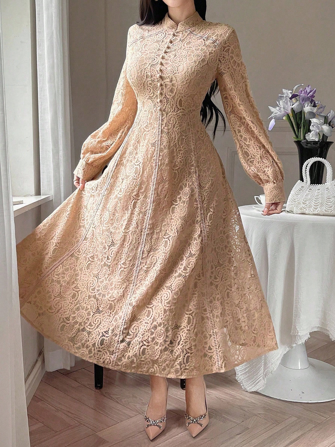 Rochie maxi SHEIN, maro