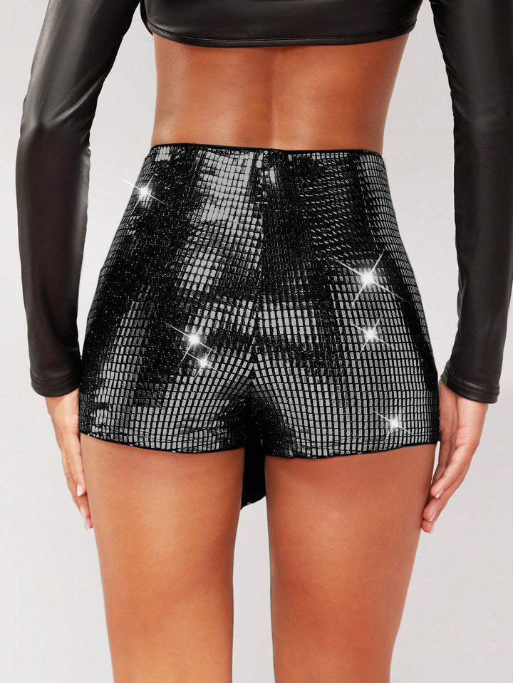 Pantaloni scurți SHEIN, negru