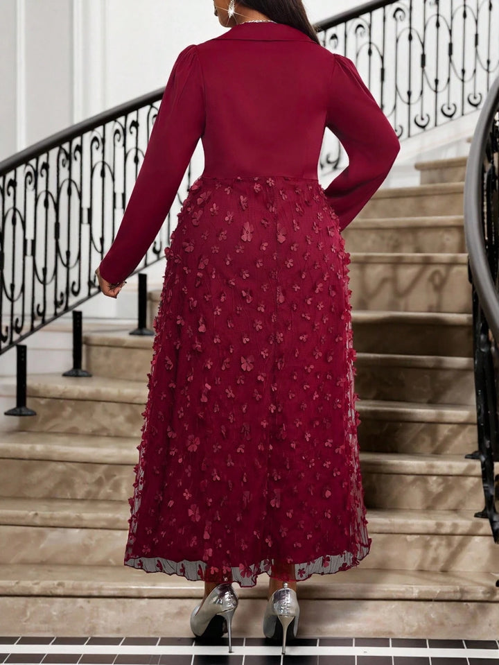 SHEIN bordó maxi ruha