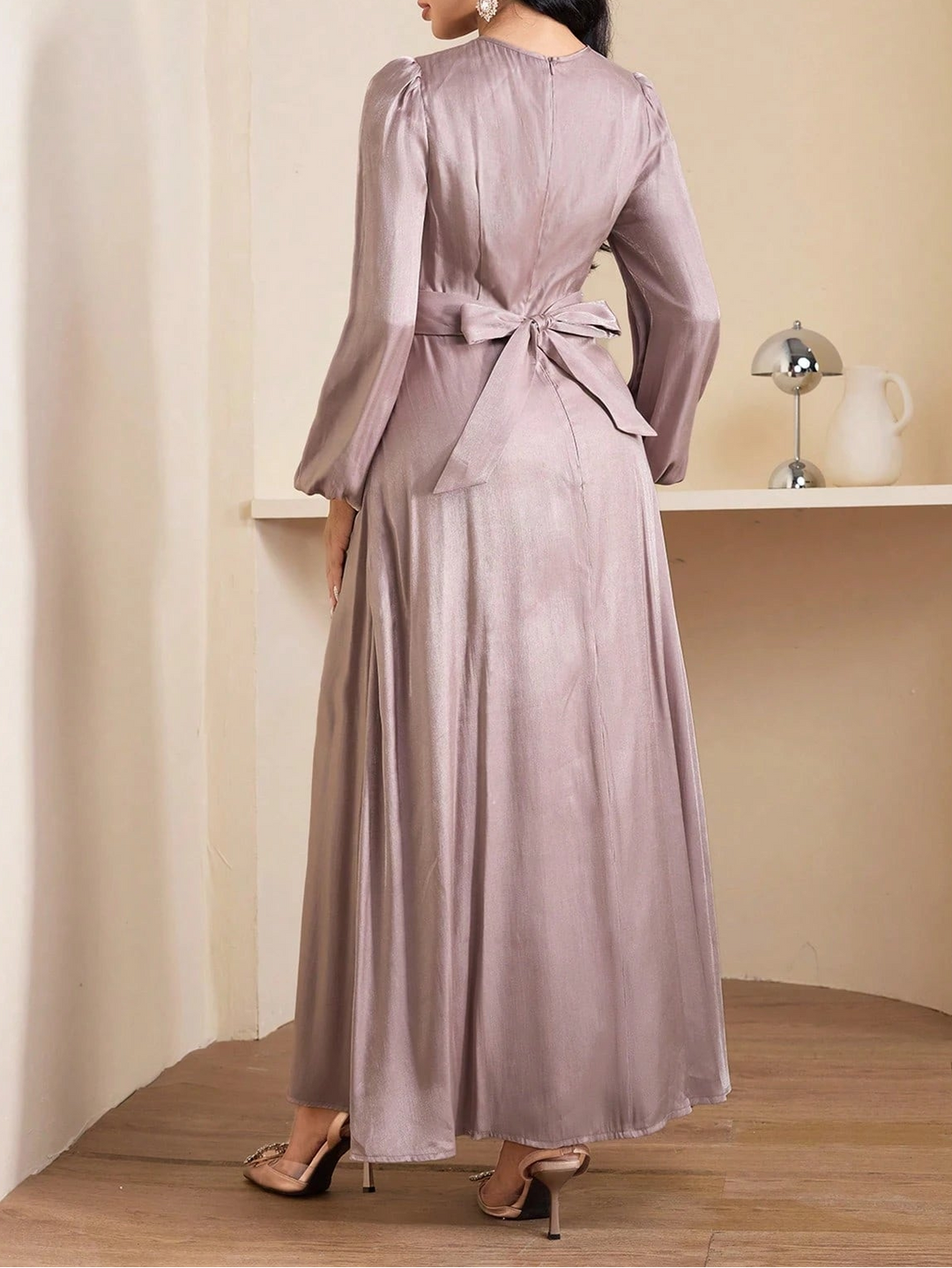 SHEIN maxi ruha, rózsaszín