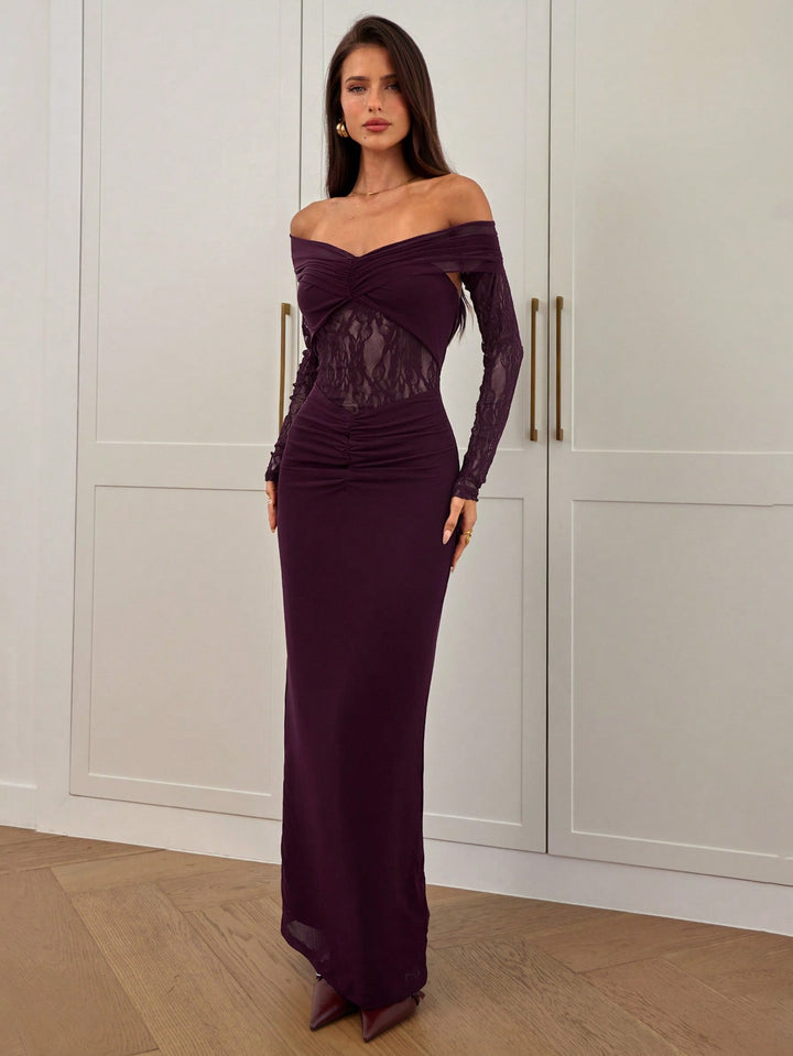 Rochie maxi SHEIN, vișiniu