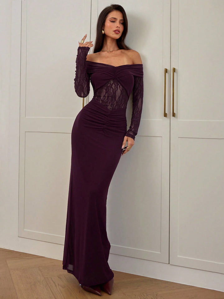 Rochie maxi SHEIN, vișiniu