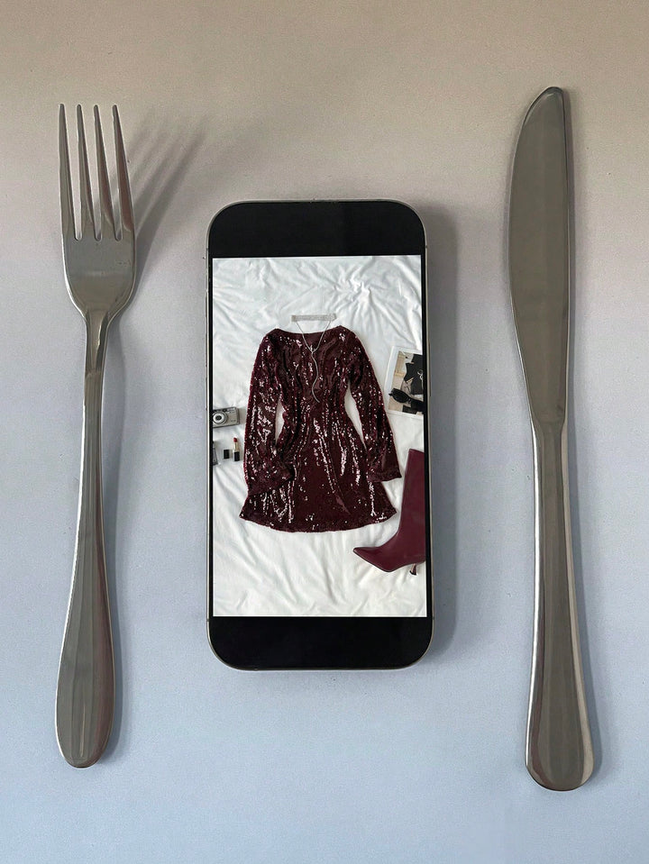 Rochie mini SHEIN, vișiniu