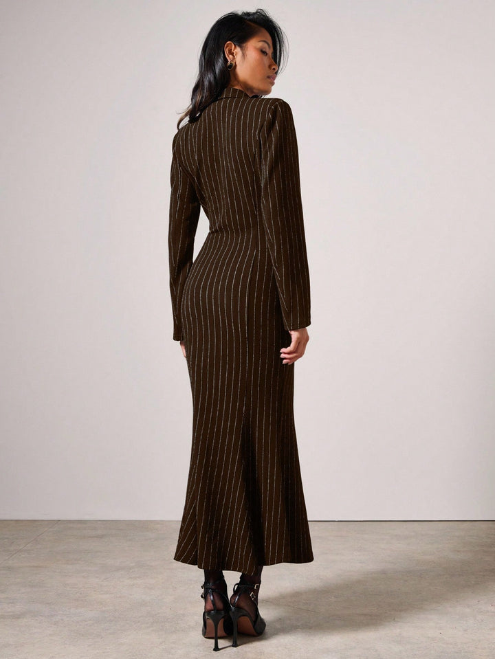 Rochie midi SHEIN, maro