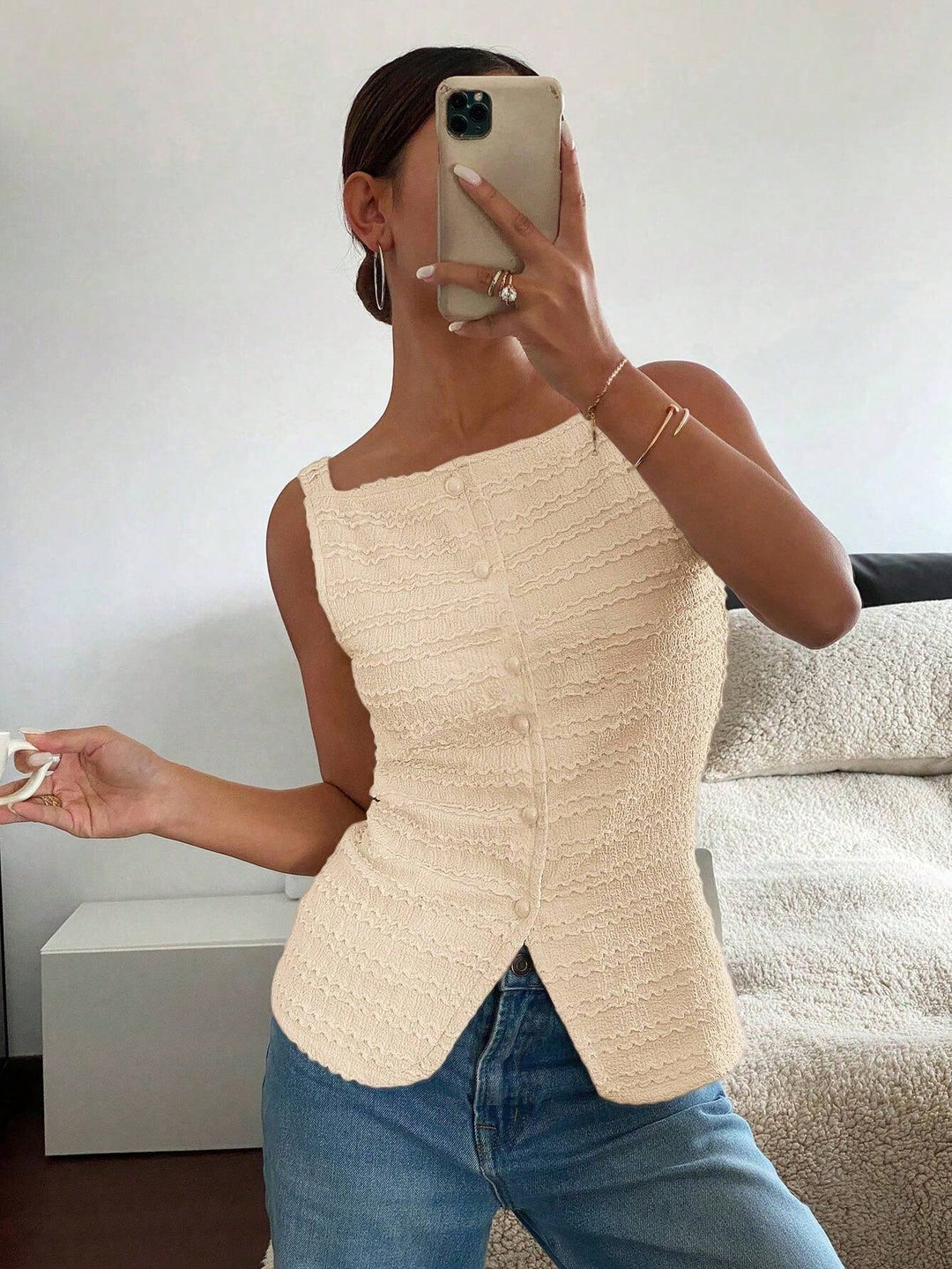 Top SHEIN, bej