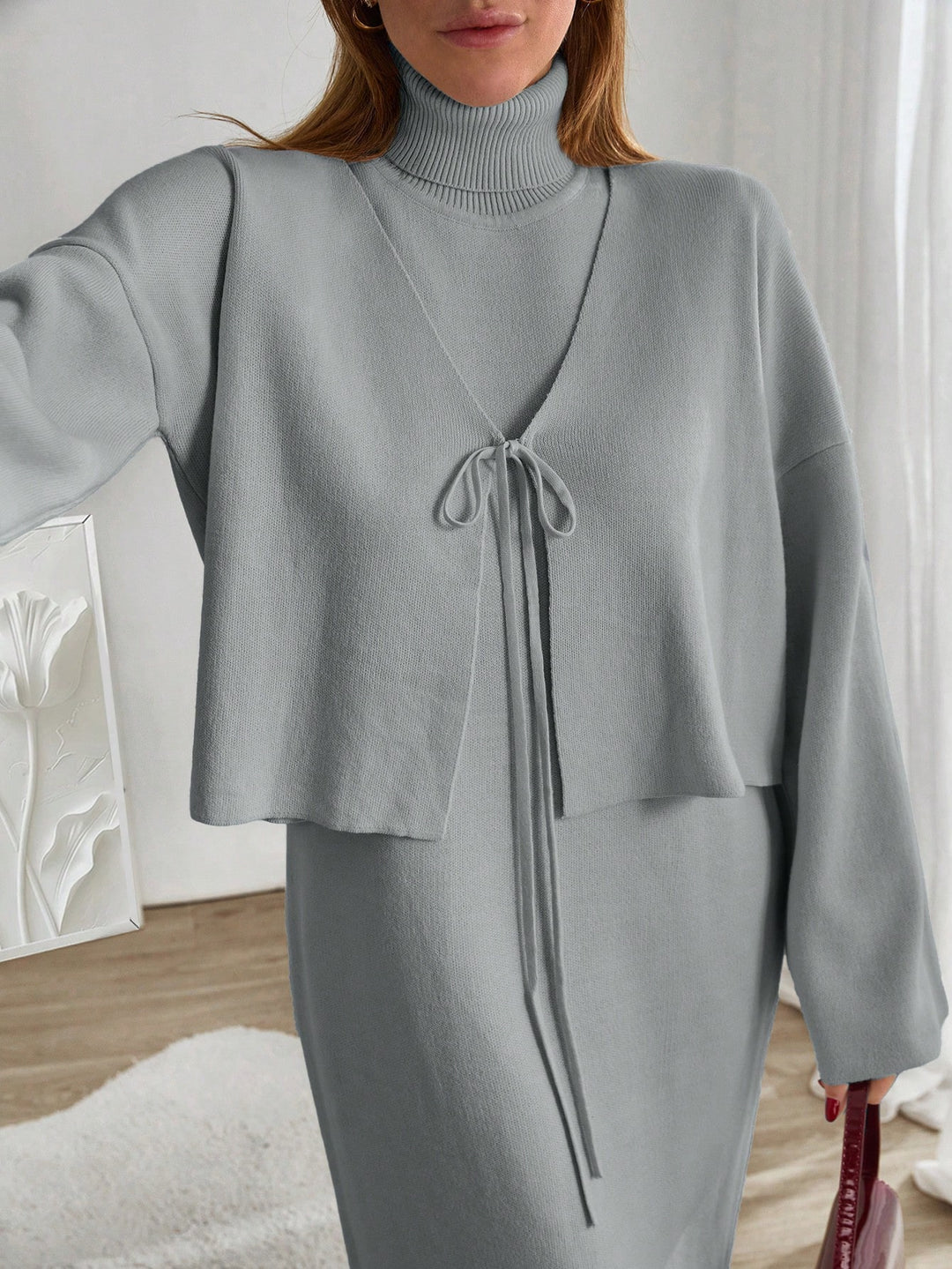 Set rochie și cardigan