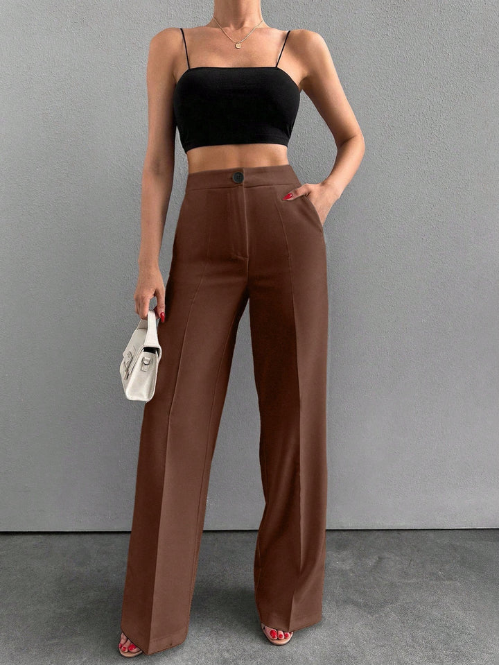Pantaloni SHEIN, maro