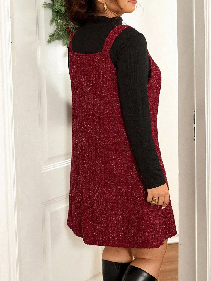 Set bluză și sarafan Shein Curve+, mix culori