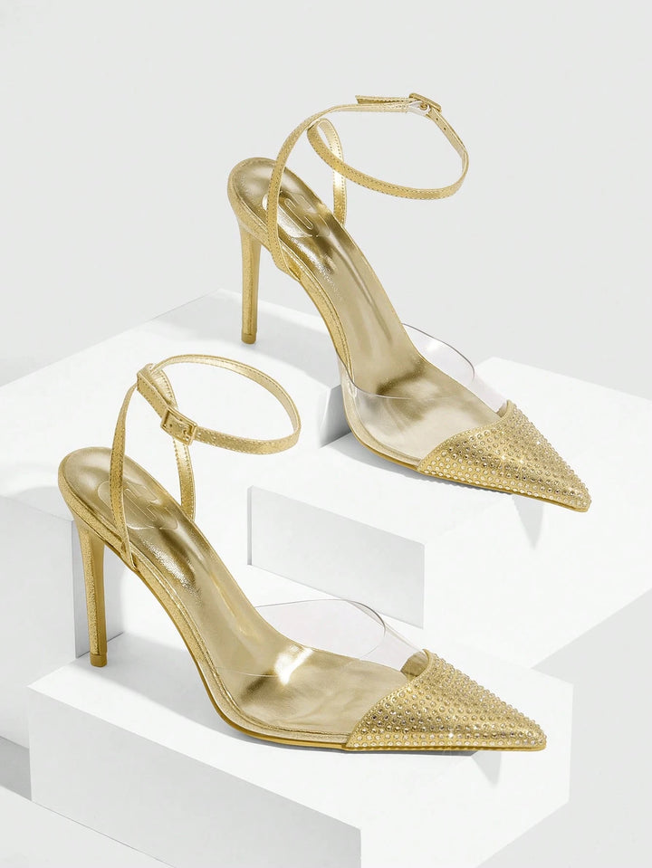 Pantofi cu toc SHEIN, auriu