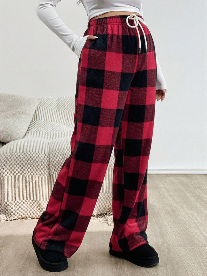 Pantaloni SHEIN, roșu