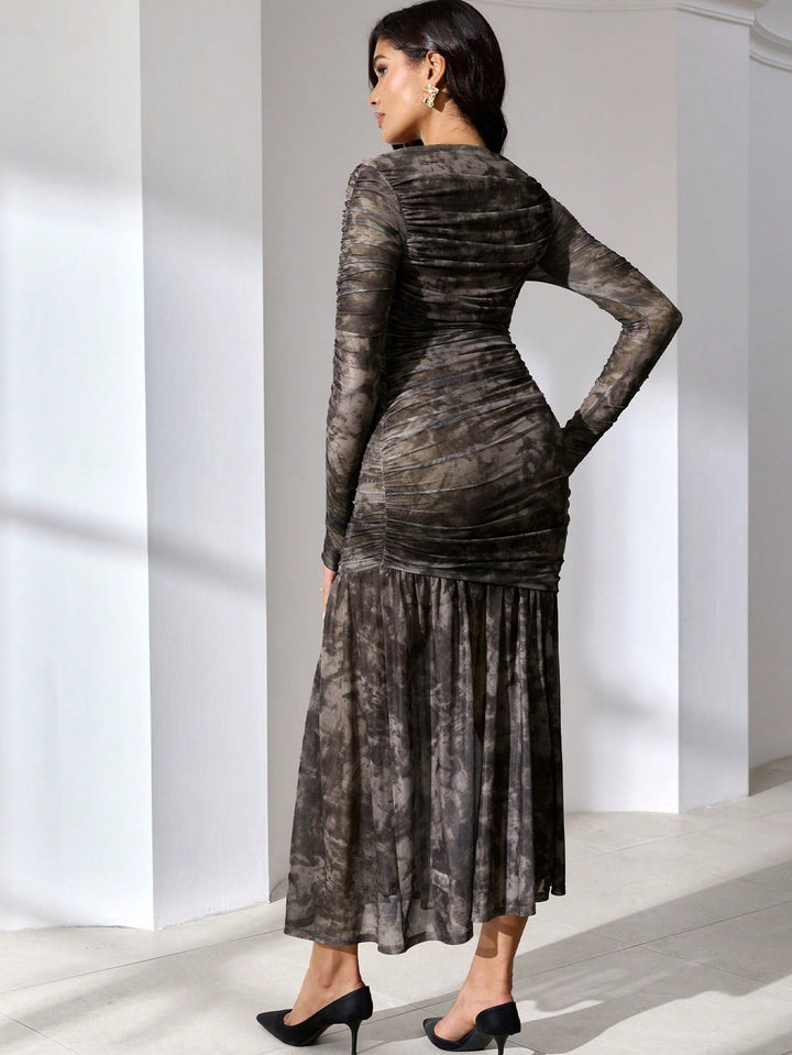 Rochie maxi SHEIN, maro