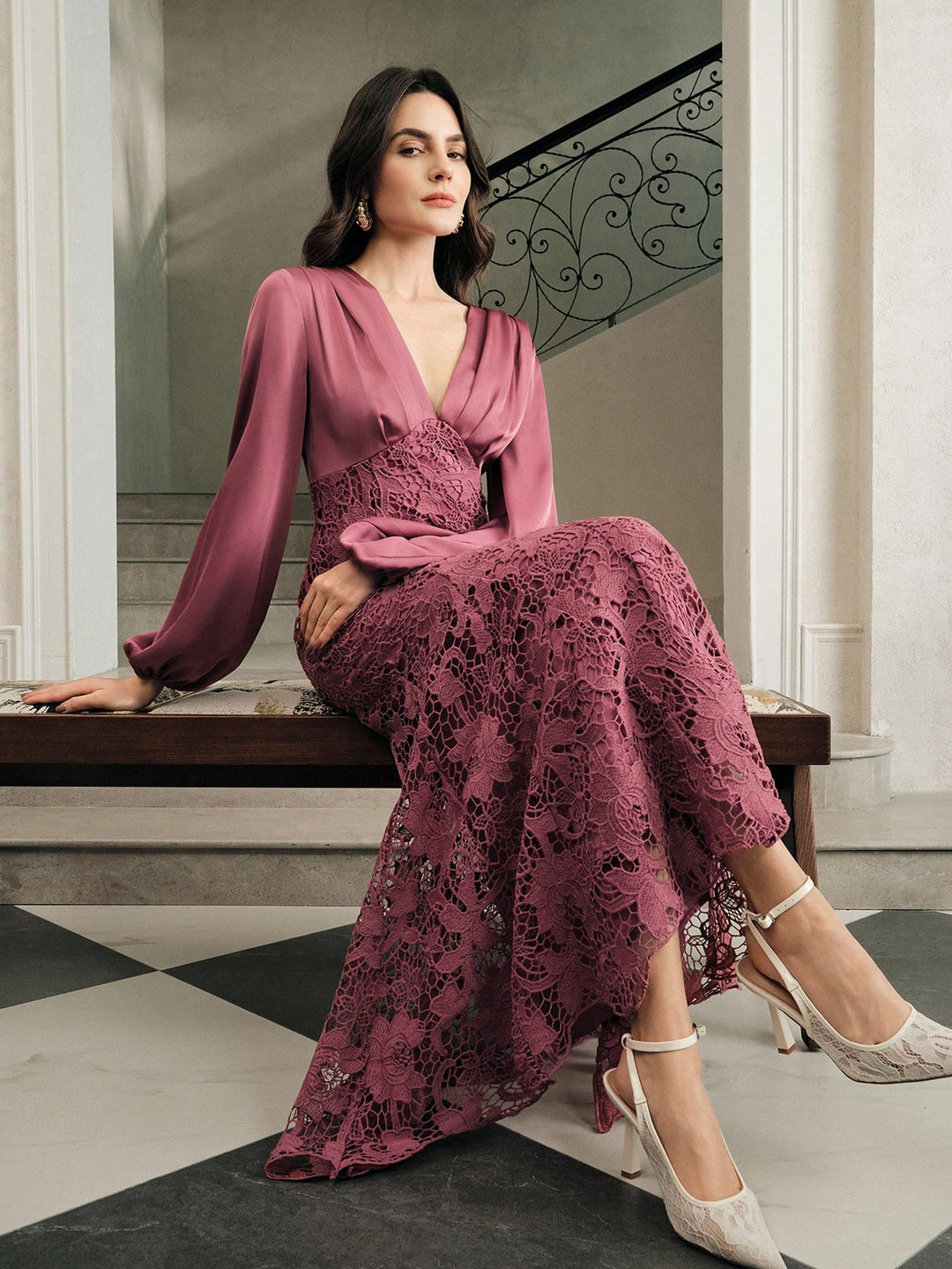 Rochie maxi SHEIN, roz