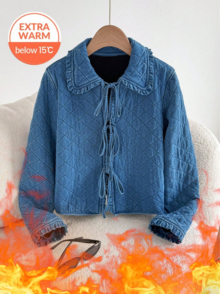 Jachetă denim SHEIN, albastru