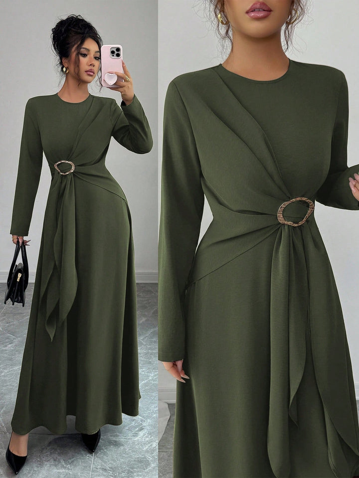 Rochie maxi SHEIN, kaki