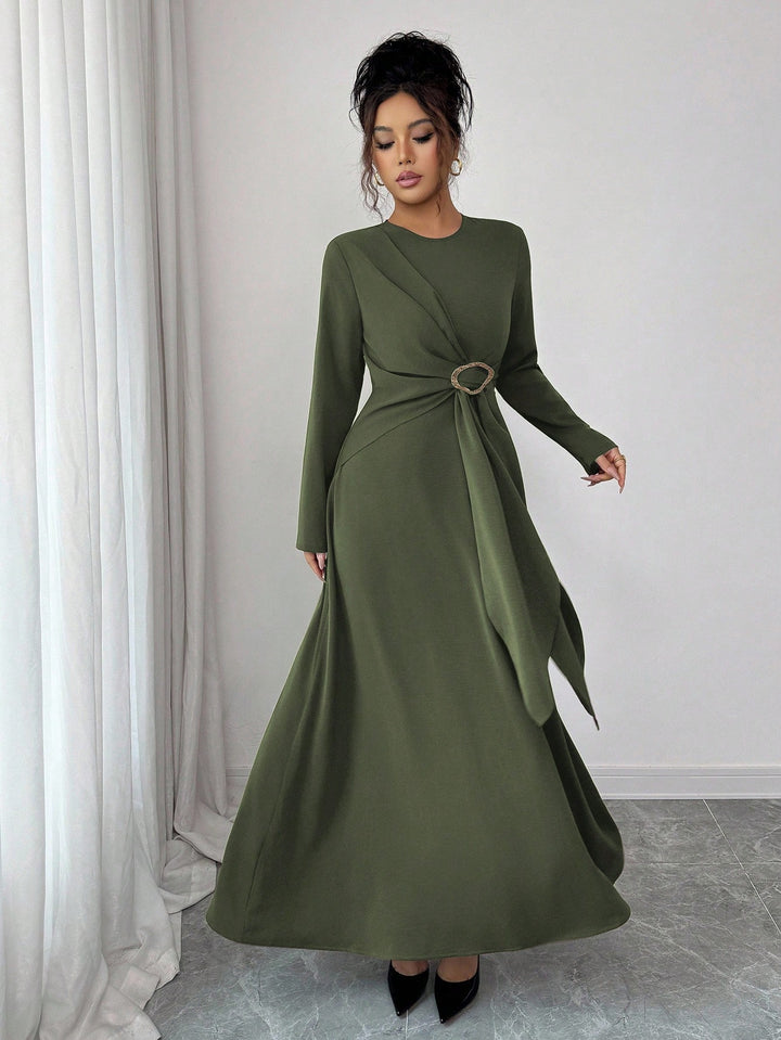 Rochie maxi SHEIN, kaki