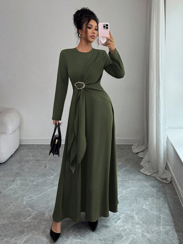 Rochie maxi SHEIN, kaki