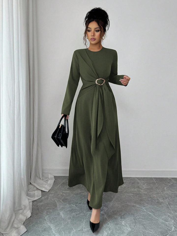 Rochie maxi SHEIN, kaki