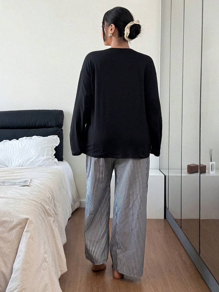 Set pijamale SHEIN, negru