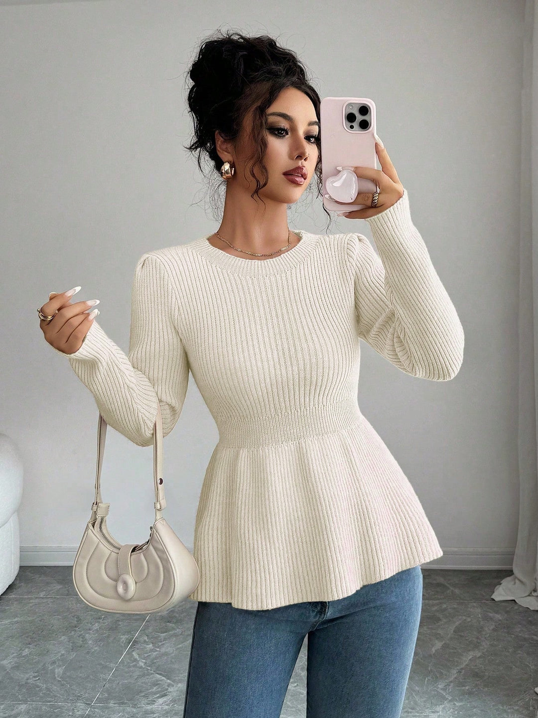 Pulover SHEIN, crem