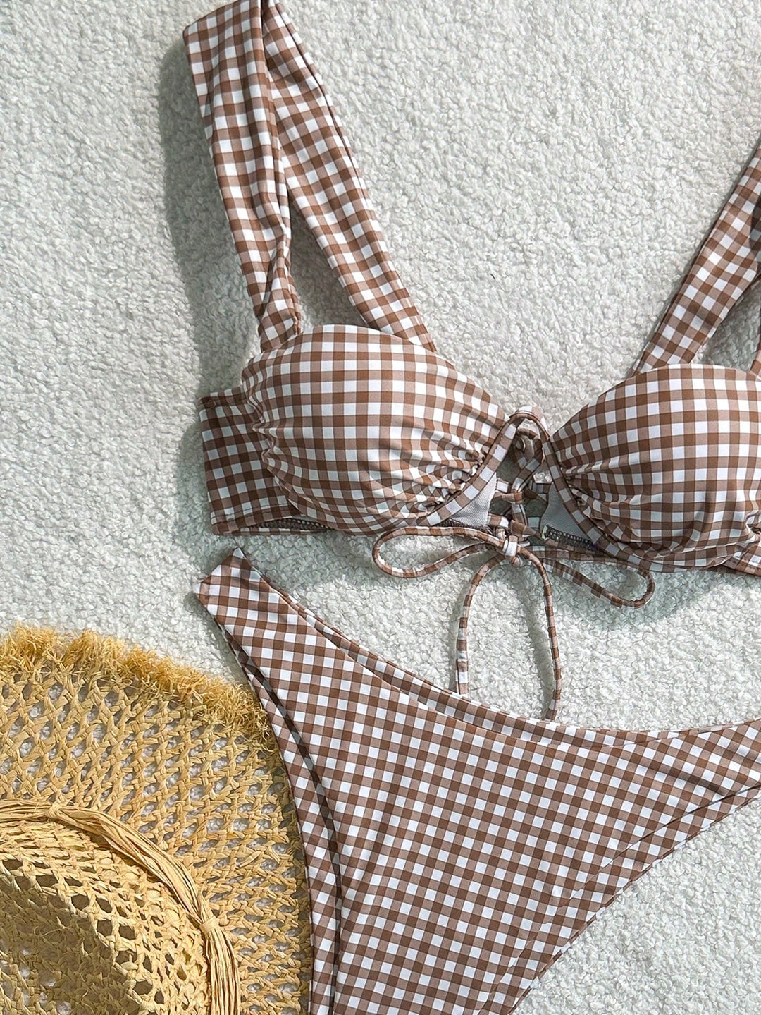 Costum de baie SHEIN, maro
