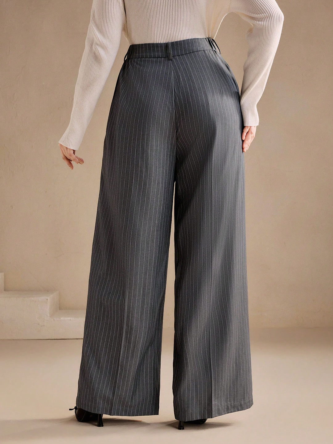 Pantalon de costum SHEIN, gri